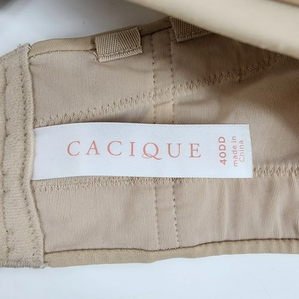 Cacique Nude Tan Strapless Full Coverage Back Closure Underwire Bra Size 40DD